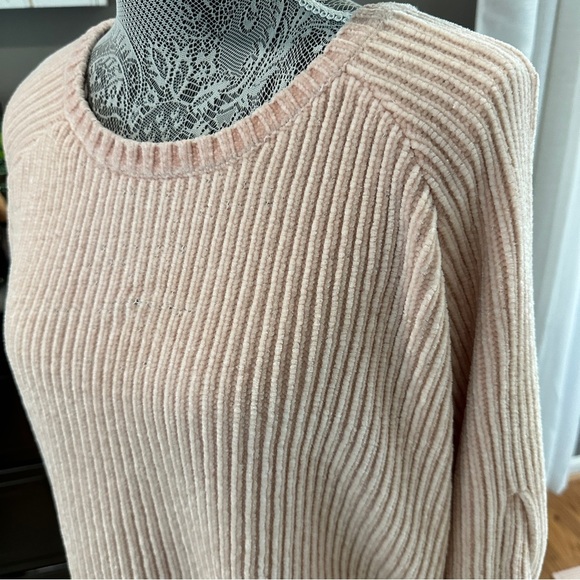 Calia by Carrie Underwood Blush Pink Ribbed Chenille Sweater XL - Picture 3 of 15